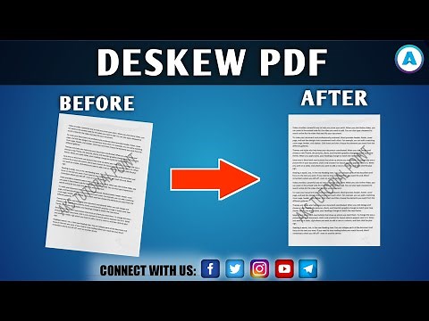 How to Deskew Pdf || Pdf file ko straighten kaise kare ||