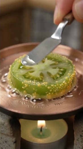 Southern Fried Green Tomatoes Recipe | ASMR Cooking Mini Real Food