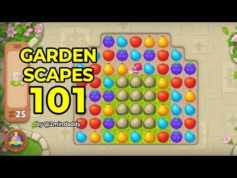 Gardenscapes Level 101 No Boosters Gameplay