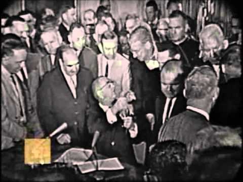 LBJ Signs Civil Rights Act of 1964 With More Than 70 Pens