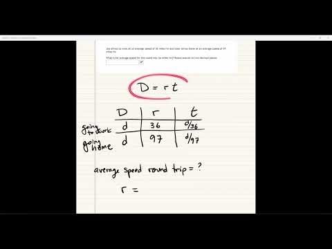 Harmonic Mean with Distance/Rate/Time
