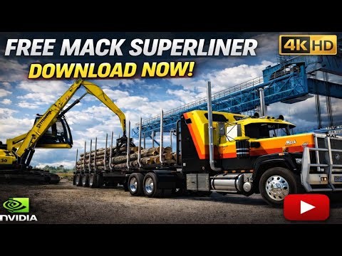 *Free Mack Superliner* Logging Haul Pine Bluff to Little Rock *JBX2/TAA Combo* ATS PC 4K 1.57