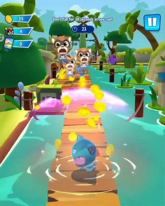 Talking Tom Hero Dash Blue Wave Angela Don't Fall For 30 Seconds Funny Race Android Gameplay #Shorts