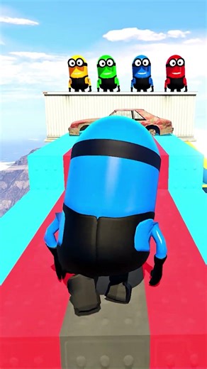 GTA 5 Epic Water Ragdolls Minions vs RED Minions JumpsFails Ep.31 #shorts