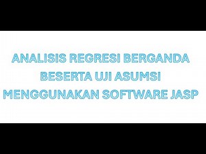JASP Multiple regression analysis and its assumption tests