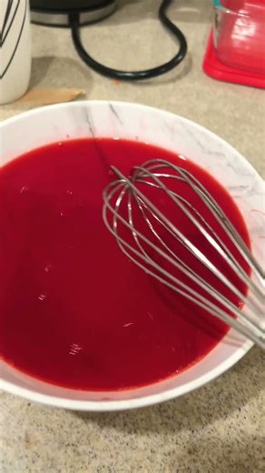 A mix of jello, strawberry, and yogurt in there!