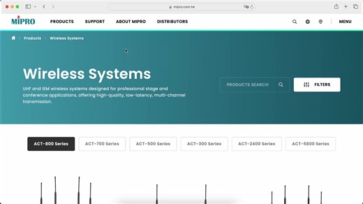 ✨ The New MIPRO Official Website is Live! ✨ Discover MIPRO’s refreshed brand identity through a sleek, modern design and an intuitive browsing experience that redefines professional wireless audio. Built on the core concepts of Professionalism, Innovation, and Usability, the new website delivers a seamless, user-friendly experience: 🎧 Featured Products: Explore our award-winning and most popular wireless systems. 🚀 New Releases: Stay up-to-date with the latest product launches. 📰 News & Event