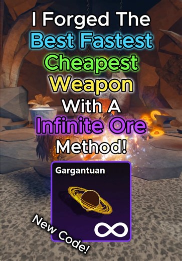 I Forged The Best Fastest Cheapest Weapon With A Infinite Ore Recycle Method! New Code! In #theforge #roblox #fyp #meme #trending