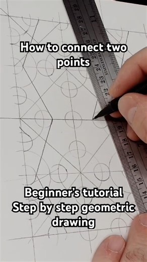 How to draw a line connecting two points #geometric #geometricart #geometricpatterns