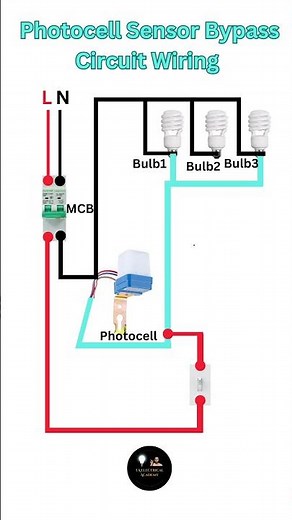 Photocell Sensor Bypass Circuit Wiring | #shorts