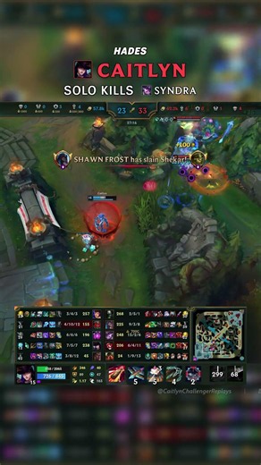 (Hades) Caitlyn SOLO KILLS Syndra | EUW Master Patch 26.13 #shorts
