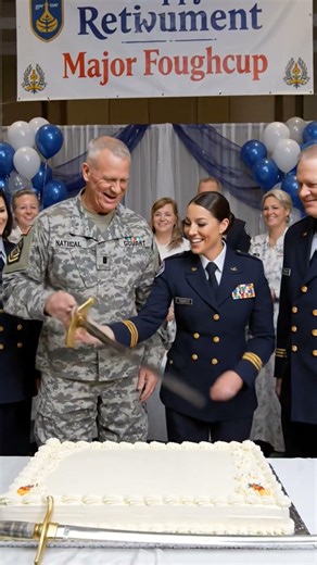 When space force attends a retirement party for National Guard, Major Foughcup