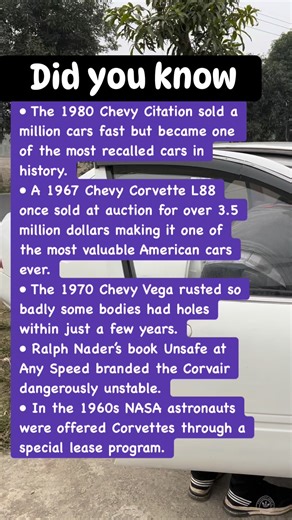 The 1980 Chevy Citation sold a million cars fast but became one of the most recalled cars in history #facts #DidYouKnow | TaleB Show