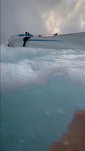 Near-Death at Sea: Yacht Capsizes in Brutal Waves (Real Footage)