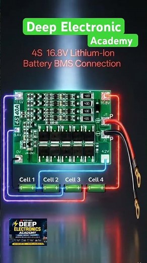 4S 16.8V Lithium-Ion Battery BMS Connection | BMS Wiring Diagram Step by Step