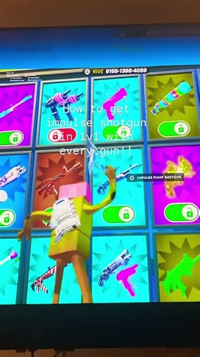 How to get the impulse shotgun in 1v1 with every gun!!!! #fortnite #fyp #fypシ #fypシ゚viral