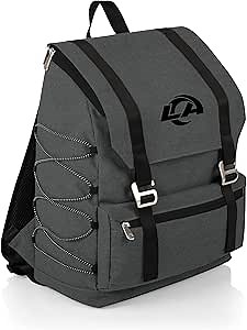 Picnic TIME NFL Los Angeles Rams OTG Traverse Backpack Cooler - Soft Cooler Backpack - Hiking Backpack, (Heathered Gray)