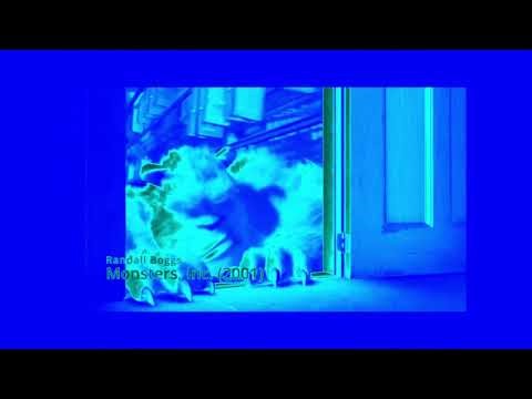 Randall Boggs gets hit by boo in group (monsters inc)