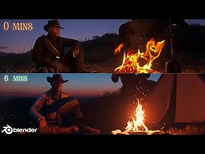 How to Create a Cinematic RDR2 Campfire Scene in Blender (Easy Tutorial)