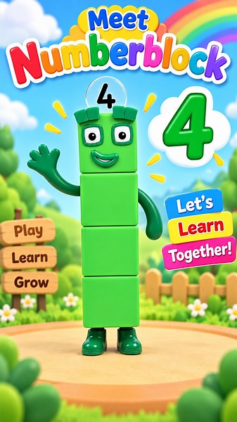 Learn Numbers with Numberblock 4 Introduction | Numberblocks Toys #numberblocks #number #diy #asmr