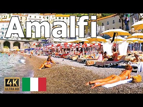 Amalfi, Italy - 4K Walking Tour 🇮🇹 Beaches, Restaurants, and Scenic Views