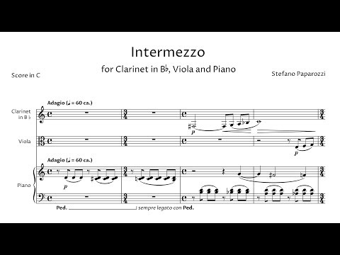 Stefano Paparozzi – Intermezzo for Clarinet, Viola and Piano