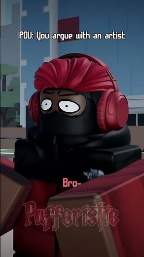 Arguing with an artist | #pufferistic #roblox #robloxanimation #animation #shorts