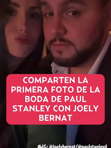 Primera foto de la boda de Paul Stanley y Joel Bernat