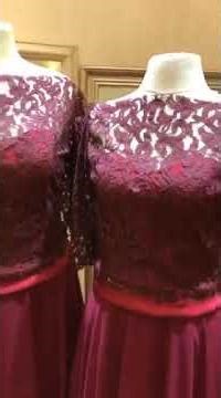 Order 117 Video 2 Burgundy Casual Wedding Dress