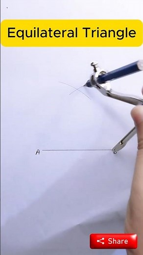 Draw an Equilateral Triangle #geometry #square #equilateraltriangle