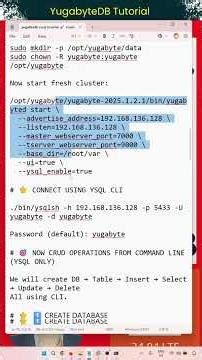 yugabtedb crud tutorial 🚀 create read update delete data step-by-step #yugabtedb #crud #database