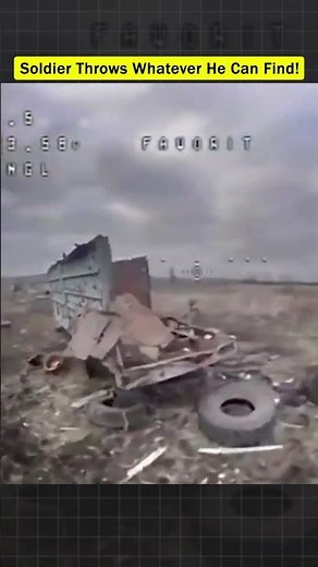 Russian Soldier Fights Off FPV Drone with Whatever He Can Find!