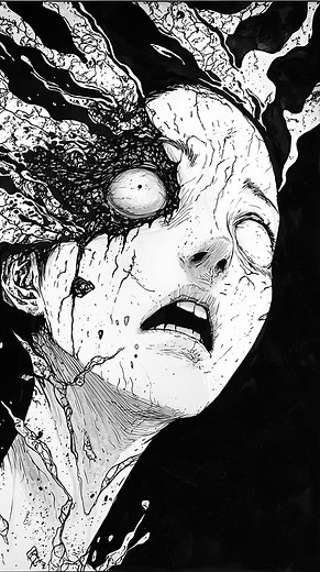 23K views · 592 reactions | As a child, my mother always told me that manga were for kids. But for me, the best manga were filled with blood, violence, and deep reflections.Today, I want to respond to anyone who still thinks manga are just for children with this sequence, a tribute to a visually stunning artist: Junji Ito  | Creepy AI | Facebook