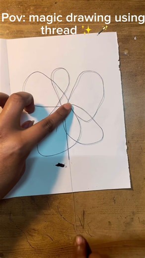 Magic drawing using thread ✨ ♥️ 🪄#art#drawing#magic#trending#shorts
