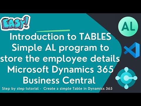 Create a simple Table in AL Programming | Microsoft Dynamics 365 Business Central | Table | Simple