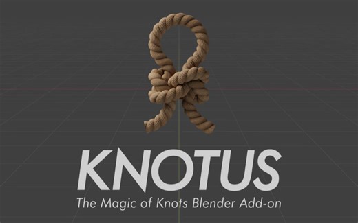 iBlender中文版插件 Knotus 教程 绳结套索管道电缆 Blender 插件 教程