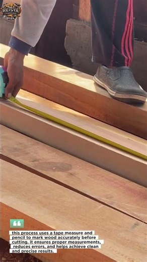 traditional method | precise wood marking using tape measure and pencil