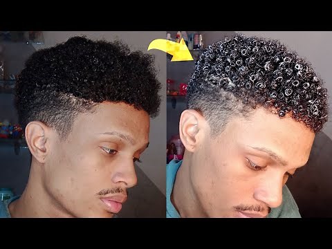 COMO CACHEAR CABELO CRESPO TIPO 4 CURTO | CACHEADO CURTO MASCULINO