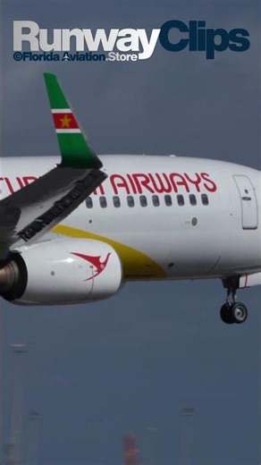 Surinam Airways Boeing 737 Smooth Landing at Miami Int’l Airport – Plane Spotting