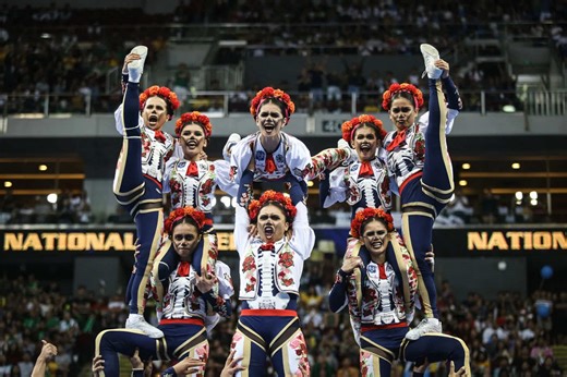 Halloween season is on with an Absolute Classic! A Coco Theme inspired Day of the dead / Dia de los muertos of Mexico by the NU Pep Squad that took home the championship 🏆 in the 2018 UAAP CDC Cheerdance Competition. Prolly the cleanest routine of NU in the UAAP CDC 🤩 credits and rights to sports and cheer audio digital 🫶🏼 #fyp #uaap #cheerdance #cheerleading #nupepsquad