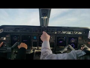 Embraer 145 takeoff from Chicago O'Hare Airport (cockpit view)