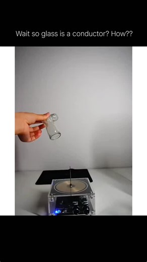 explain everything on Instagram: "Glass is typically an insulator, not a conductor, due to its atomic structure which inhibits the movement of electrons and restricts the flow of electric current. However, when heated to extremely high temperatures, around 1000 K, glass can become a conductor, allowing electricity to flow through it. This is because the heat energy frees up ions in the glass, enabling them to move and carry electrical charge ¹². For example, in a demonstration, a glass stem is h