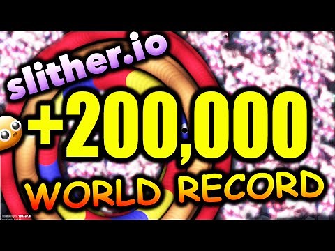 Slither.io - 200,000K+ WORLD RECORD SNAKE! LONGEST SNAKE EVER! IMMORTAL SNAKE TECHNIQUE GAMEPLAY!