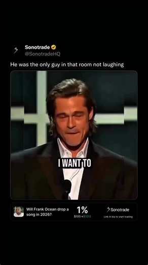 Sonotrade on Instagram: "Ever heard an acceptance speech turn into a roast of a famous director’s quirks? At the 2020 Screen Actors Guild Awards, Brad Pitt joked about filmmaker Quentin Tarantino’s well-known tendency to include shots of women’s bare feet in his films — quipping that Tarantino had “separated more women from their shoes than the TSA” while thanking Once Upon a Time… in Hollywood co-stars, even naming some actresses and their feet in his speech. This moment highlights a long-runni