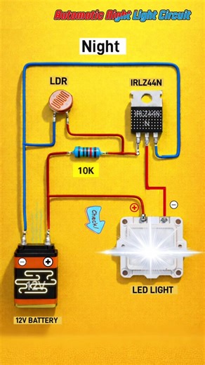 Night Sensor Automatic Light Circuit