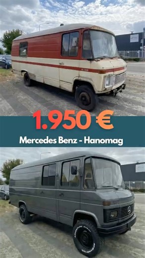 Real €1,950 Vintage Mercedes Van: Incredible AI Restoration Potential! 🚐✨ #timelapse #campervan
