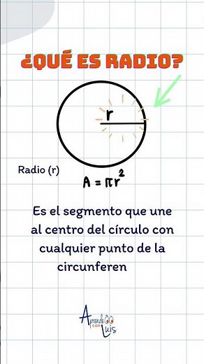 ¿Qué es radio en el círculo? #matemáticafácil #matematicas #geometria