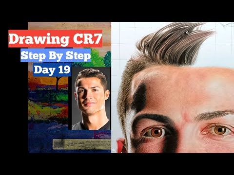 How to Draw Cristiano Ronaldo (CR7) | Realistic Colour Pencil Portrait Step-by-Step | Day 19