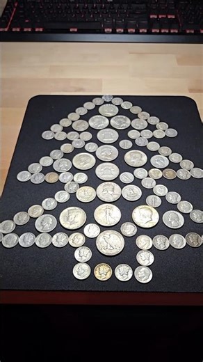 MY SILVER CHRISTMAS TREE!!! 🎄🎄 🎄 #coins #Silver #coincollecting #Christmas #merrychristmas