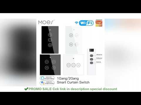 RF WiFi Smart Touch Curtain Blinds Roller Shutter Switch Tuya Smart Life App Remote Control,Work wit